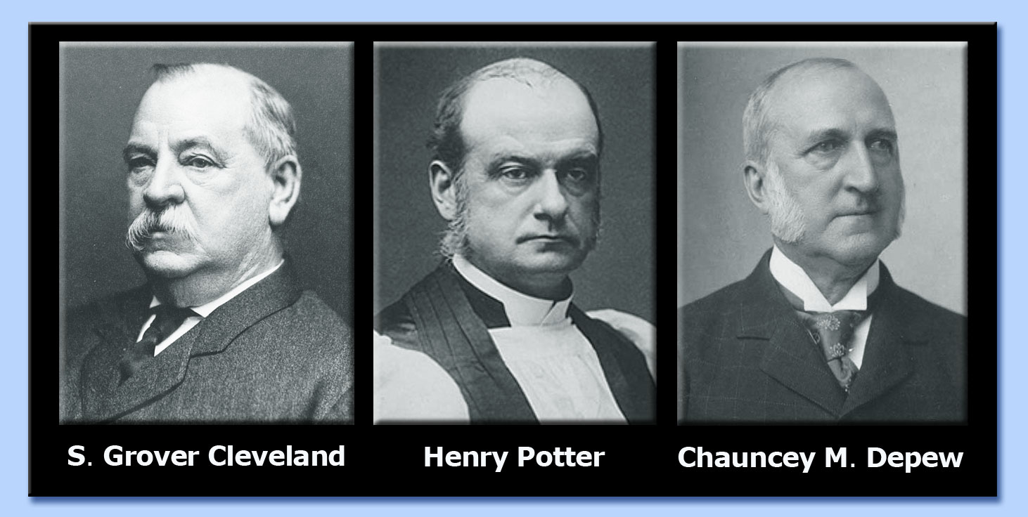 stephen grover cleveland - henry potter - chauncey m. depew