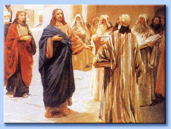 ges cristo disputa con i farisei