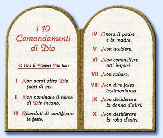 dieci comandamenti