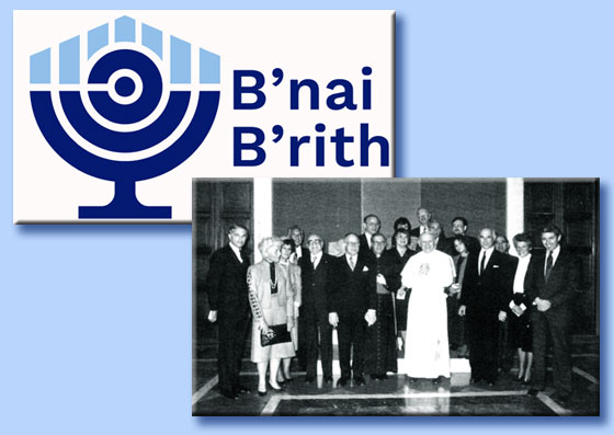 giovanni paolo II - b'nai b'rith