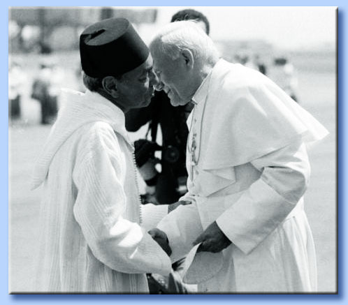 giovanni paolo II - re hassan II del marocco