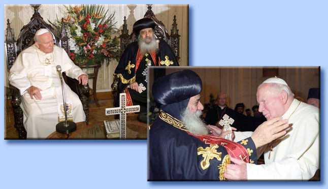 giovanni paolo II - shenuda III