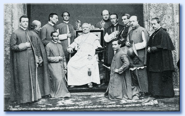 papa pio IX e corte pontificia
