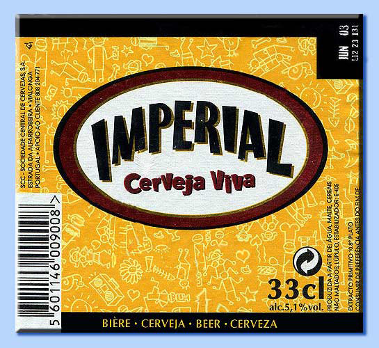 etichetta sulla lattina di birra brasiliana imperial 1