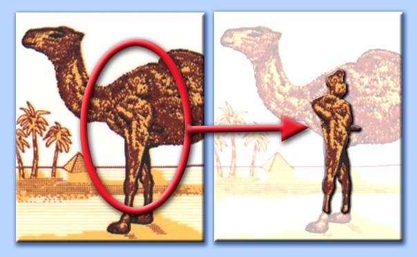 uomo nudo sulle sigarette camel