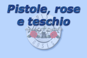 titolo pistole, rose e teschio