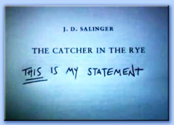 the catcher in the rye di mark david chapman