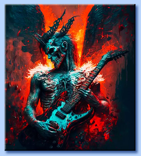 demone suona chitarra