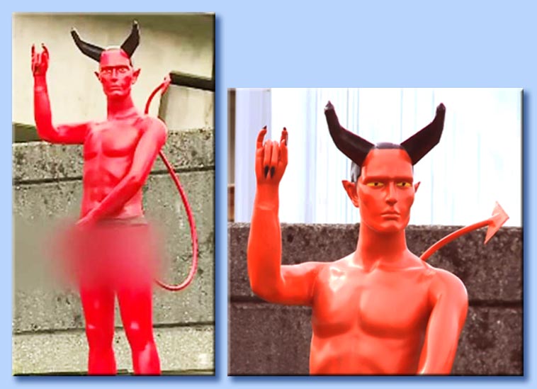 vancouver - statua del diavolo