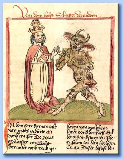 papa silvestro II e il diavolo