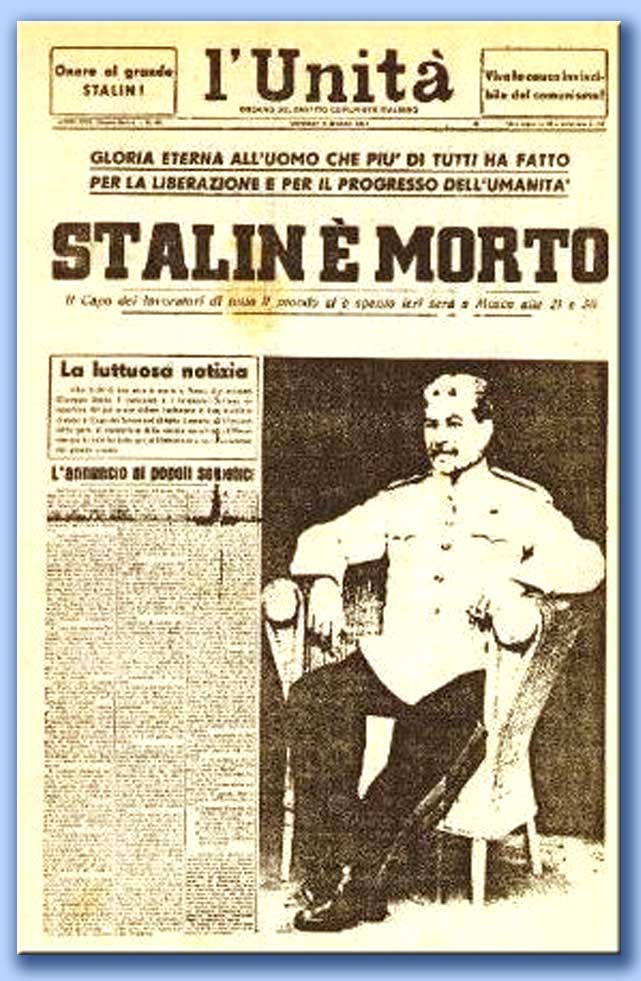 l'unità - stalin è morto