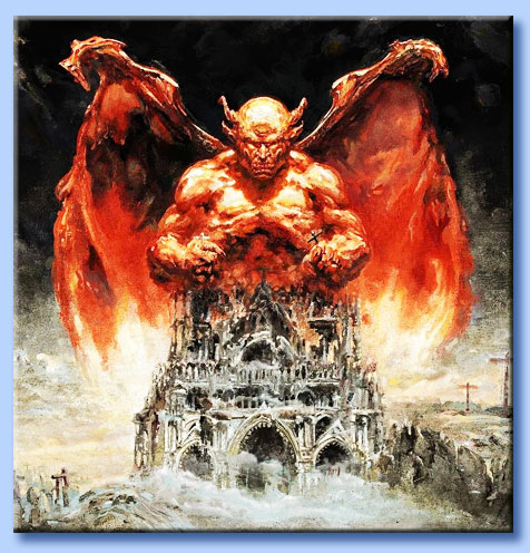 demonio distrugge chiesa