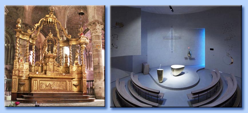 altare antico e altare moderno