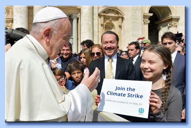 bergoglio - greta thunberg