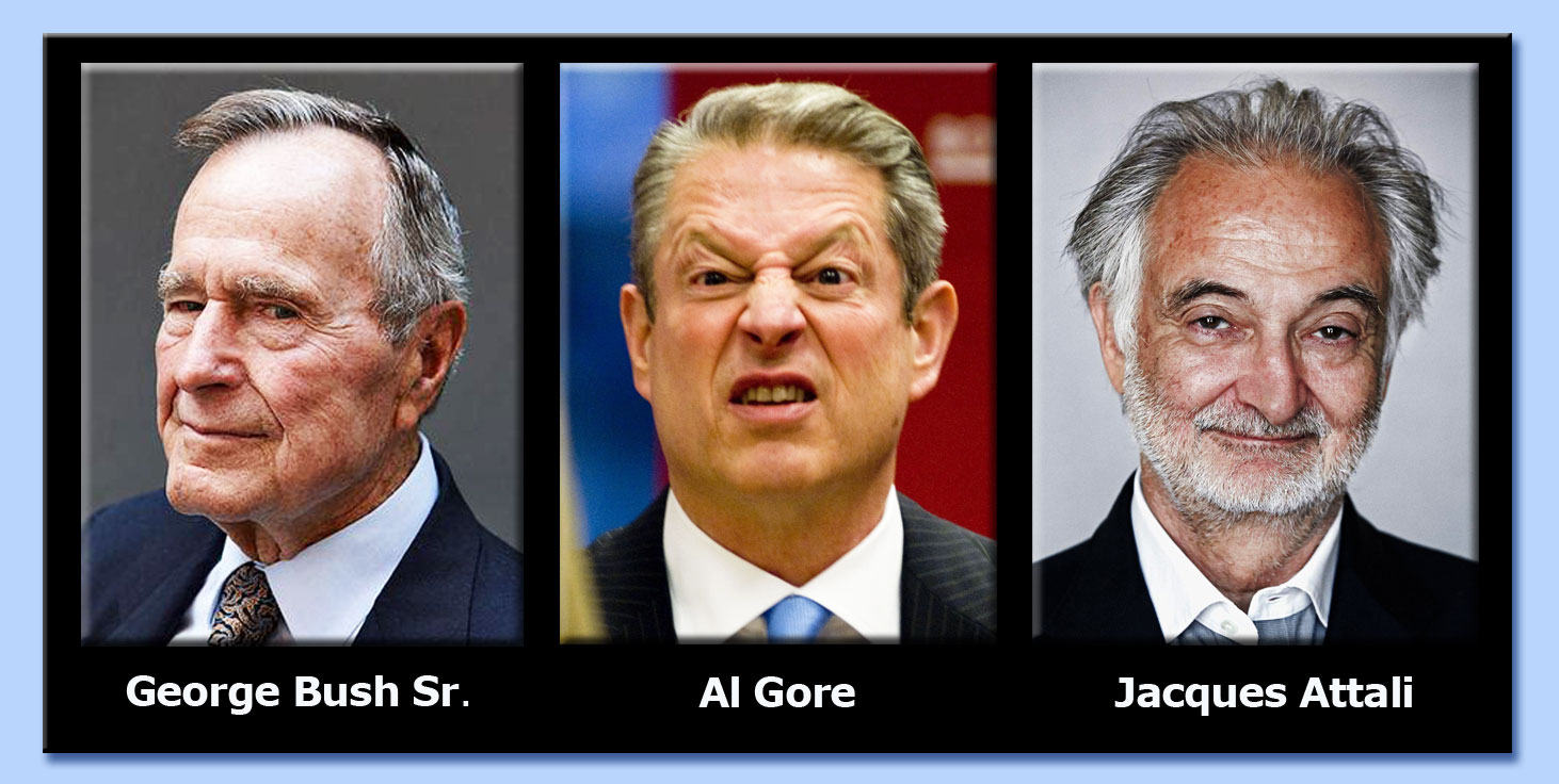 george bush - al gore - jacques attali