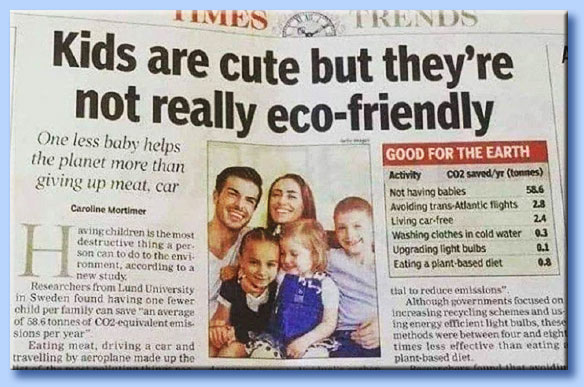 bambini non sono ecologici