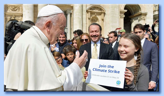 bergoglio - greta thunberg