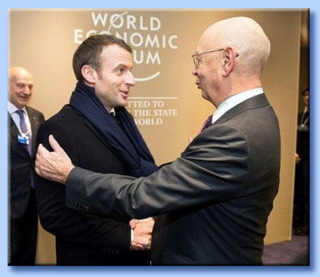 emmanuel macron - klaus schwab