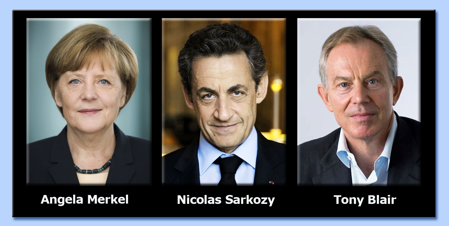 angela merkel - nicolas sarkozy - tony blair