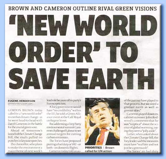 un nuovo ordine mondiale per salvare la terra