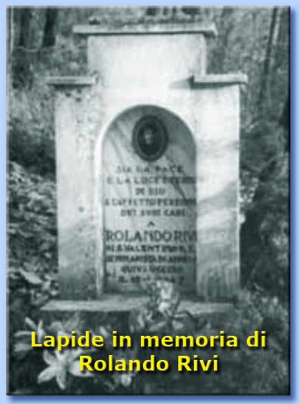 lapide in memoria di rolando rivi