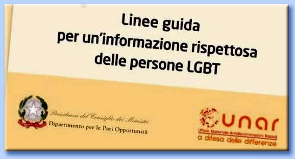 linee guida per un'informazione rispettosa delle persone lbgt