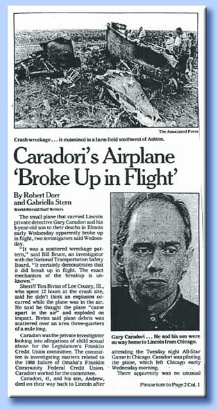 caradori incidente aereo