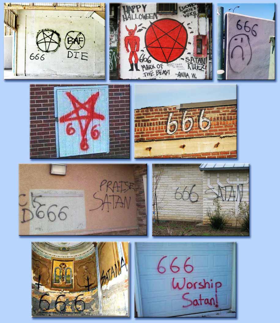 graffiti satanici 666