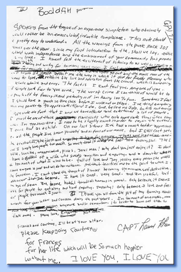 lettera di cobain