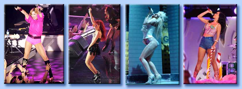 madonna - rihanna - lady gaga - katty perry