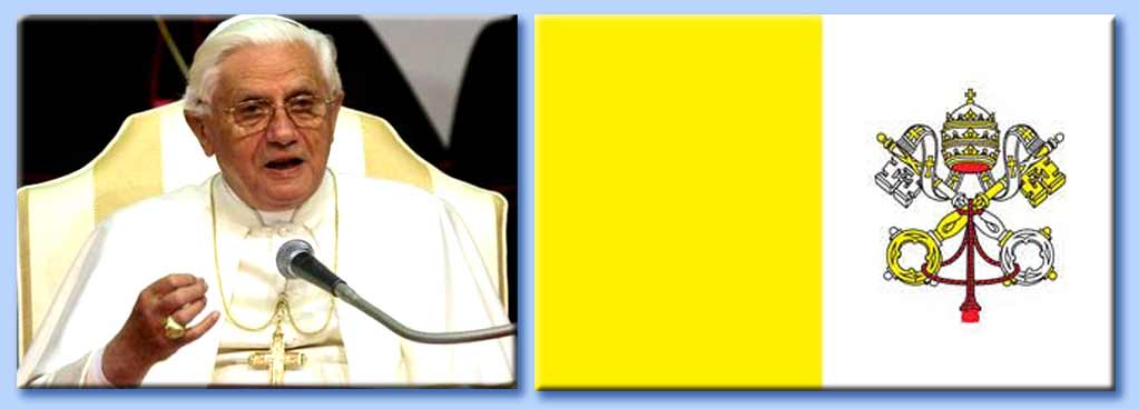 benedetto XVI - bandiera dello stato vaticano