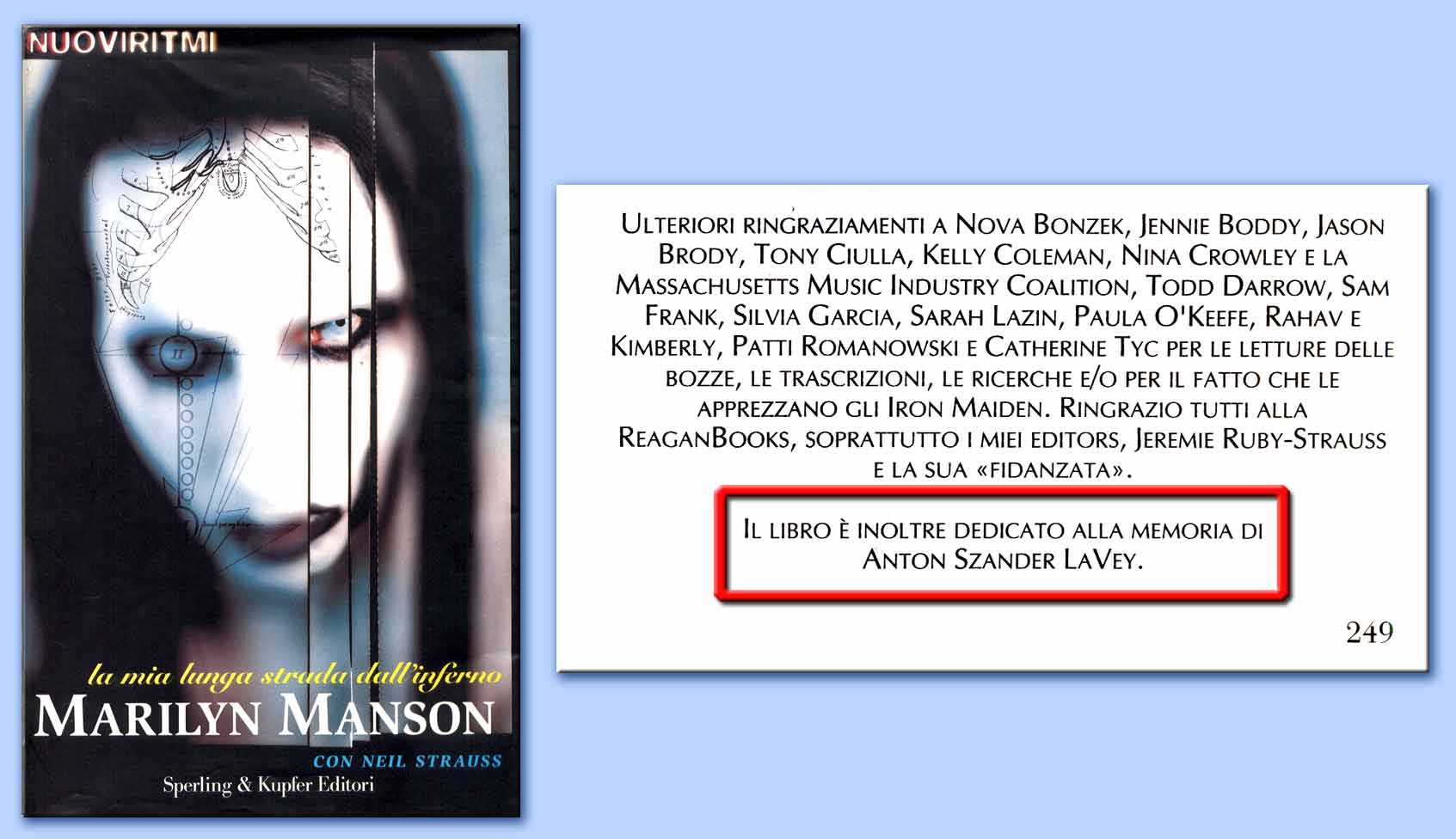 dedica di manson ad anton lavey