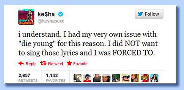 kesha - twitter