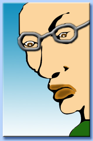 profilo di uomo con occhiali