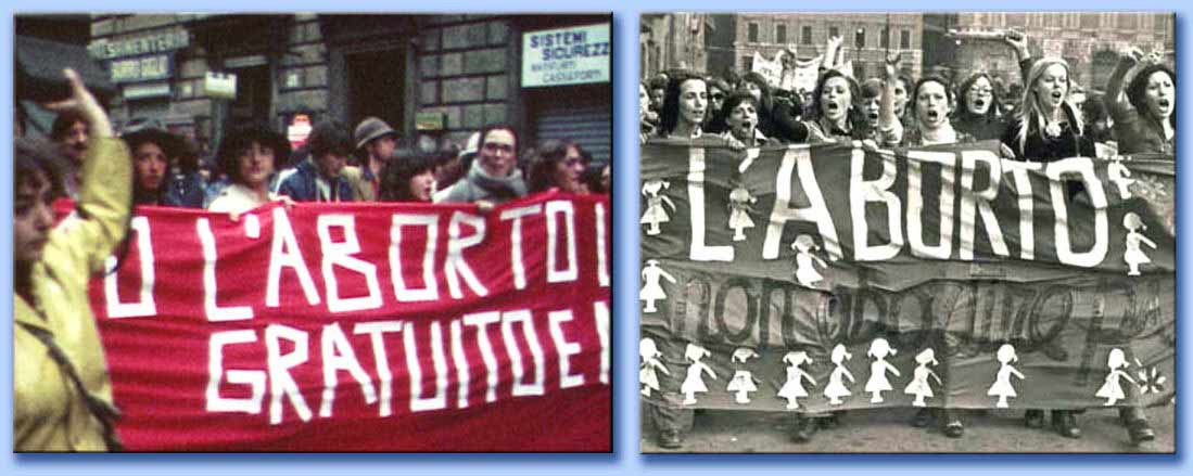 manifestazioni abortiste degli anni settanta