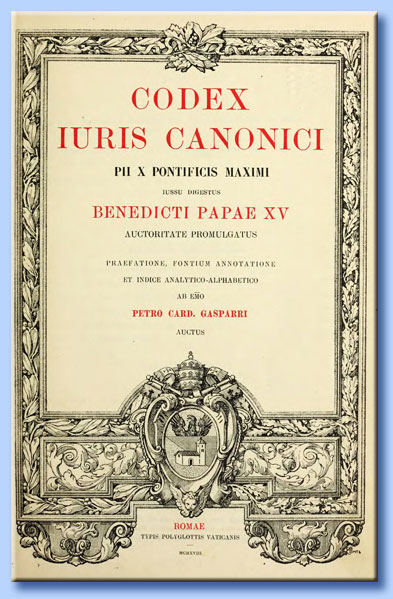 codice di diritto canonico del 1917