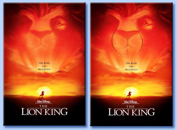 il re leone 3d - donna seminuda di spalle