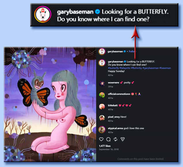 gary baseman - farfalla monarca