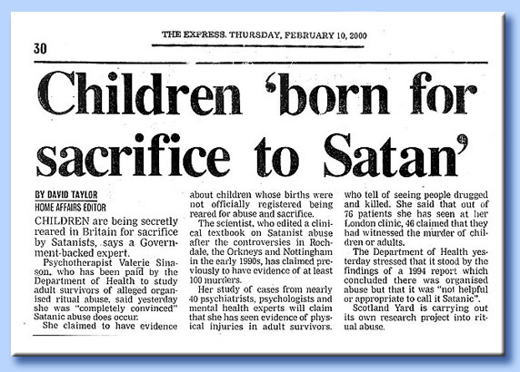 children sacrificed to satan