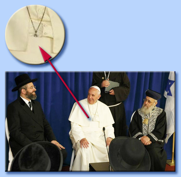 bergoglio nasconde il crocifisso