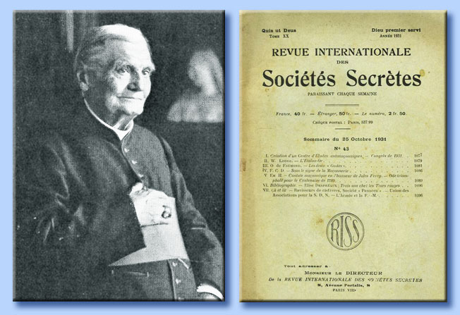 mons. erbest jouin - revue internationale des socits secrtes,