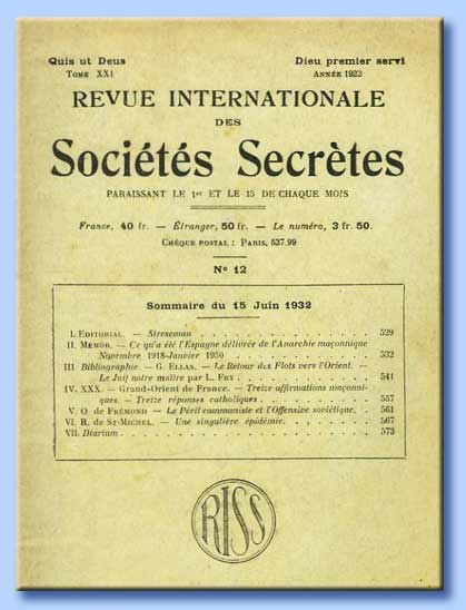 revue internationale des socits secrtes