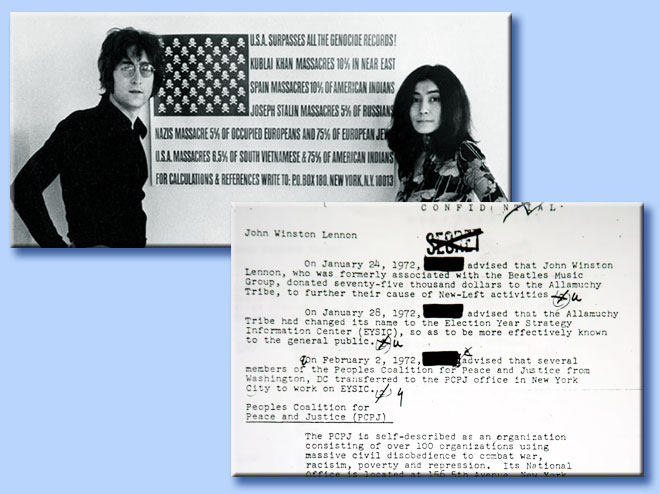 john lennon - yoko ono - FBI