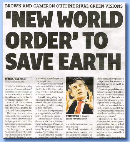 un nuovo ordine mondiale per salvare la terra