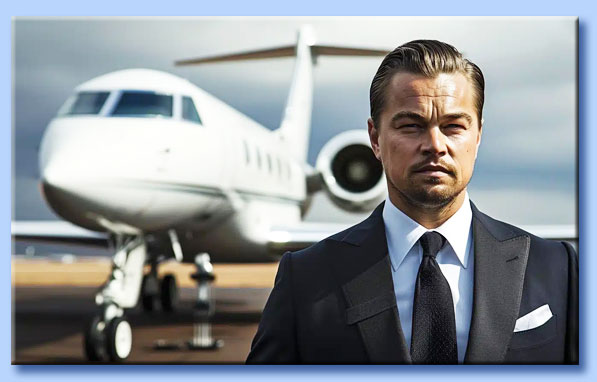 leonardo dicaprio - jet privato