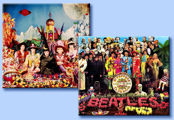 their satanic majesties request - sgt. pepper's lonely hearts club band
