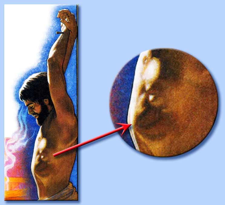 volto subliminale nel costato di gesù